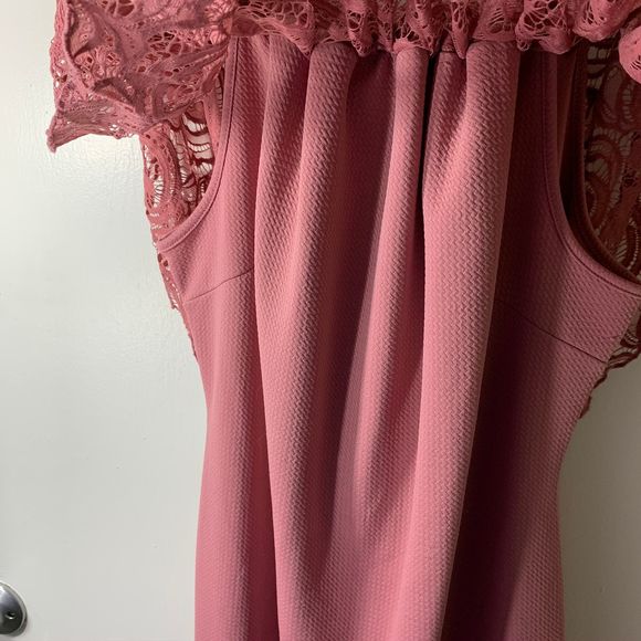 LOVE J BLUSH OFF THE SHOULDER DRESS - Picture 3 of 5